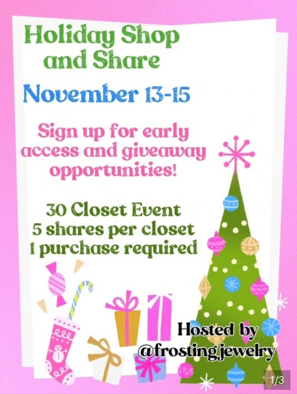Holiday Shop and Share Eventr Participant